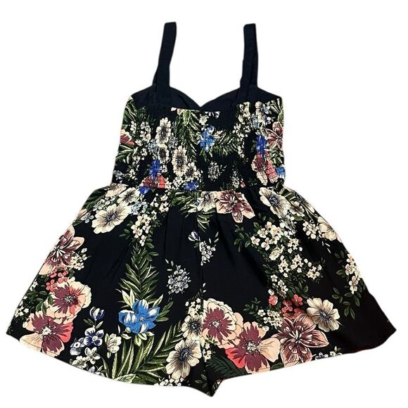 Band of Gypsies Black Floral One Piece Romper, Size S - Picture 2 of 9